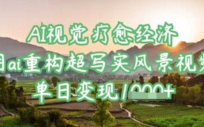 AI视觉疗愈经济：用ai重构超写实风景视频，单日变现多张