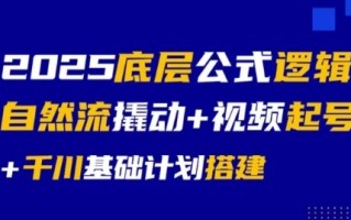 2025底层公式逻辑自然流撬动+视频起号+千川基础计划搭建