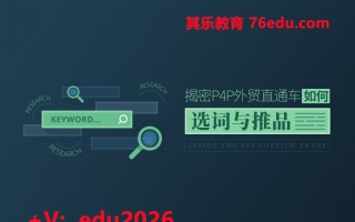 揭秘P4P外贸直通车如何选词与推品（2集）