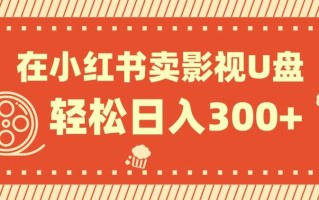 在小红书上卖影视U盘，轻松日入300+，操作简单，小白可轻松上手