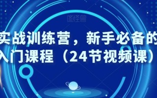 外贸实战训练营，新手必备的外贸入门课程（24节视频课）