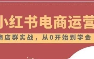 小红书店铺运营从小白到大神2.0，从入门到精通
