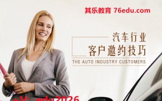 汽车行业客户邀约技巧（4集） mp4高清无水印视频教程网盘免费下载