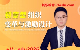 裂变型组织变革与激励设计（3集） mp4高清无水印视频教程网盘免费下载
