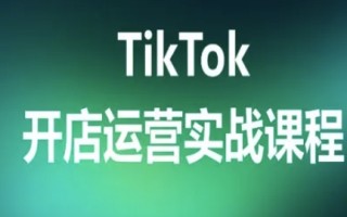 TikTok开店运营实战课程，TK跨境电商实操全流程