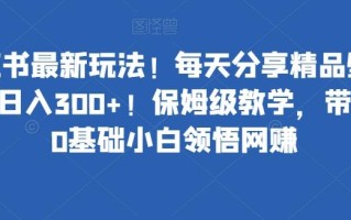 小红书最新玩法！每天分享精品壁纸就能日入300+！保姆级教学，带你从0基础小白领悟网赚
