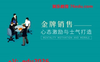 金牌销售心态激励与士气打造（5集） mp4高清无水印视频教程网盘免费下载