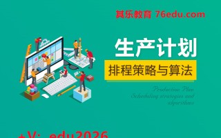生产计划排程策略与算法（3集） mp4高清无水印视频教程网盘免费下载