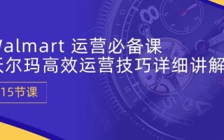 Walmart 运营必备课：沃尔玛高效运营技巧详细讲解 (15节课