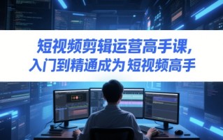 短视频剪辑运营高手课，入门到精通成为短视频高手