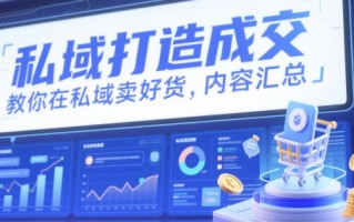 私域打造成交，教你在私域卖好货，内容汇总