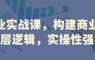 创业实战课，​构建商业底层逻辑，实操性强