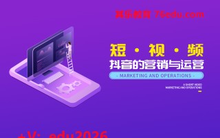 短视频抖音的营销与运营（4集） mp4高清无水印视频教程网盘免费下载