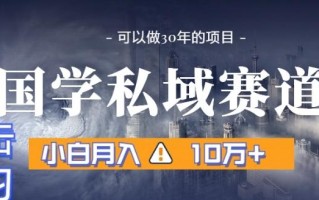 暴力国学私域赛道，小白月入10万+，引流+转化完整流程【揭秘】