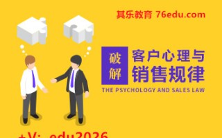 破解客户心理与销售规律（4集） mp4高清无水印视频教程网盘免费下载