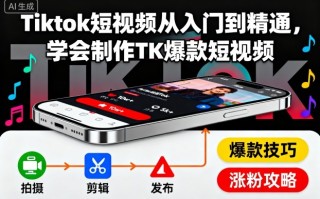 Tiktok短视频从入门到精通，学会制作TK爆款短视频