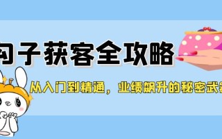 从入门到精通，勾子获客全攻略，业绩飙升的秘密武器