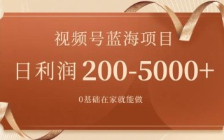 外边收费699视频号项目，最新玩法，简单好操作，一人可做，日四位数