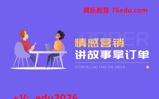 情感营销-讲故事拿订单（6集） mp4高清无水印视频教程网盘免费下载