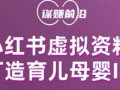 小红书虚拟资料项目，打造育儿母婴IP，多种变现方式
