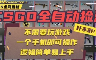 CSGO自动捡漏项目，最新独家玩法，一个手机即可操作，新手小白轻松月入1W+，操作简单易上手【揭秘】