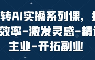 玩转AI实操系列课，提升效率-激发灵感-精进主业-开拓副业