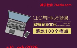 CEO与HR必修课：破解企业文化落地100个痛点（2集） mp4高清无水印视频教程网盘免费下载