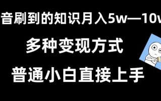 抖音刷到的知识，每天只需2小时，日入2000+，暴力变现，普通小白直接上手【揭秘】