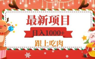 日入1000+，最新项目，0基础可操作