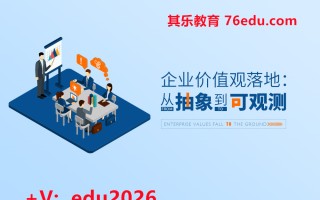 企业价值观落地：从抽象到可观测 mp4高清无水印视频教程网盘免费下载