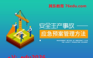 安全生产事故应急预案管理方法（2集） mp4高清无水印视频教程网盘免费下载