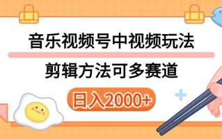 多种玩法音乐中视频和视频号玩法，讲解技术可多赛道。详细教程+附带素…