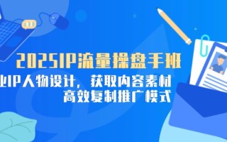 2025IP流量操盘手班，商业IP人物设计，获取内容素材，高效复制推广模式