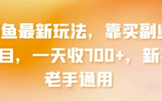 闲鱼最新玩法，靠买副业项目，一天收700+，新手老手通用【揭秘】