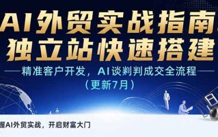 AI+外贸实战指南：独立站快速搭建,精准客户开发,AI谈判成交全流程(更新…