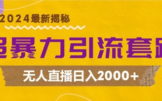 超暴力引流套路，无人直播日入2000+