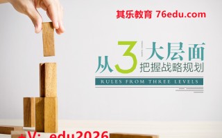 从三大层面把握战略规划（3集） mp4高清无水印视频教程网盘免费下载