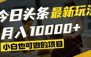 今日头条最新风口,视频掘金,小白也可月入过万,可以矩阵操作