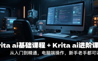 krita ai基础课程+Krita ai进阶课程，从入门到精通，电脑端操作，新手老手都可以学