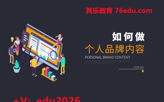 如何做个人品牌内容（13集） mp4高清无水印视频教程网盘免费下载