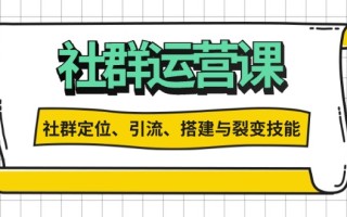 社群运营打卡计划：解锁社群定位、引流、搭建与裂变技能