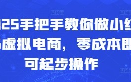2025手把手教你做小红书虚拟电商，零成本即可起步操作
