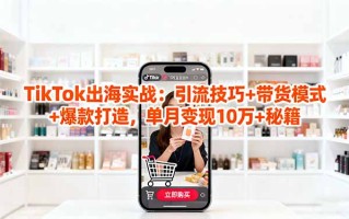 「TikTok出海实战」引流技巧+带货模式+爆款打造，单月变现10万+秘籍