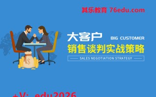 大客户销售谈判策略（4集） mp4高清无水印视频教程网盘免费下载