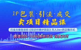 《IP包装·暴力引流·闪电成交卖项目精品课》如何在众多导师中脱颖而出？