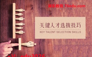 关键人才选拔技巧（2集） mp4高清无水印视频教程网盘免费下载