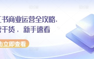小红书商业运营全攻略，运营干货 ，新手速看