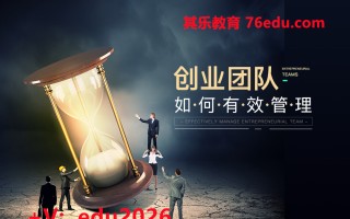 创业团队如何有效管理（11集） mp4高清无水印视频教程网盘免费下载