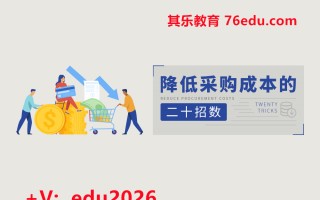 降低采购成本的二十招数（2集） mp4高清无水印视频教程网盘免费下载