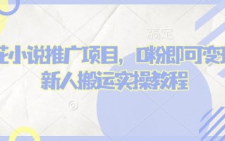 蛋花小说推文项目，0粉即可变现，新人搬运实操教程